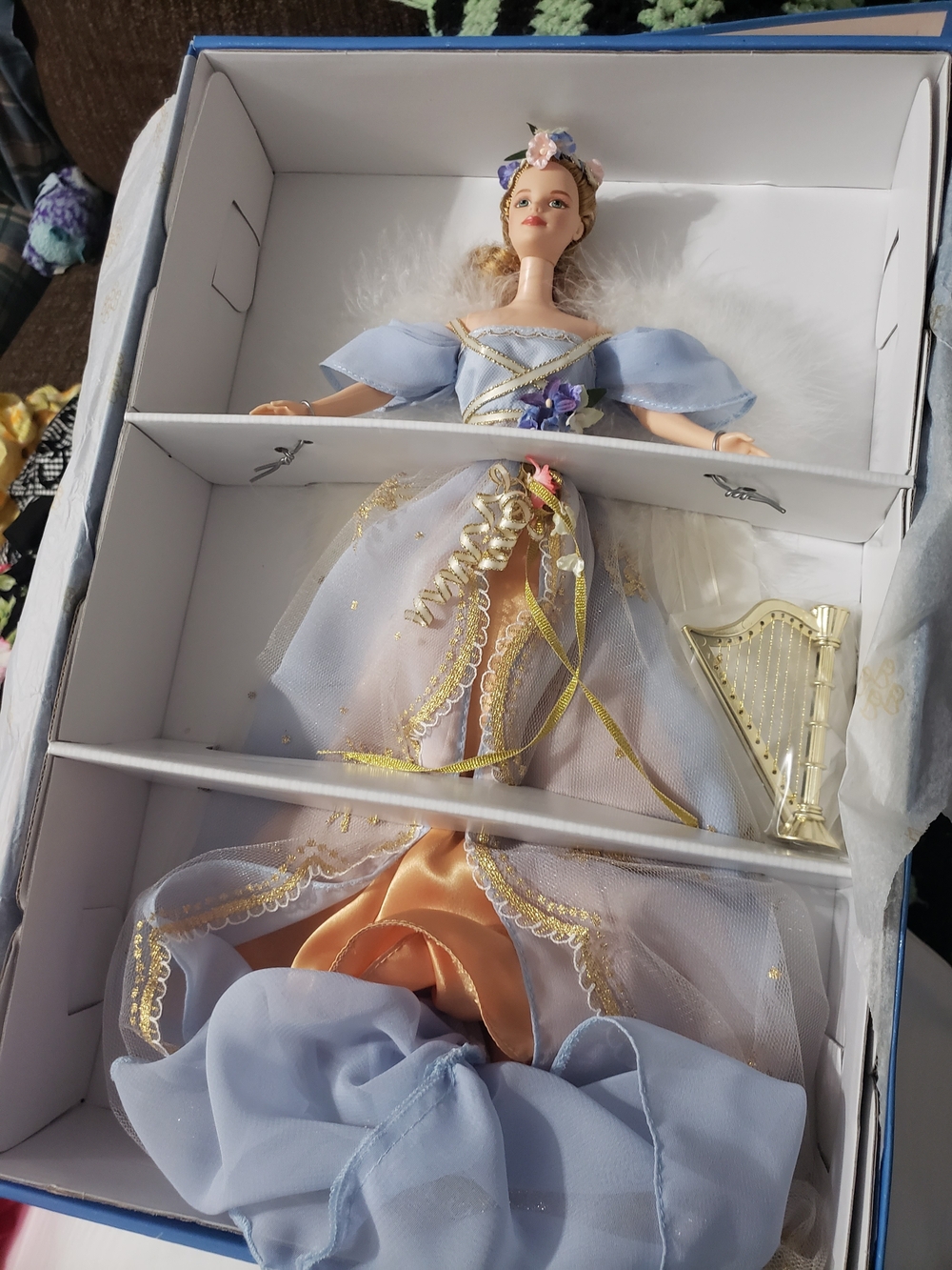 Barbie Lilac & Gold Princess Doll with Harp Accessory